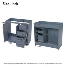 Load image into Gallery viewer, Retro Style Bathroom Vanity, 3 Drawers &amp; Soft Closing Doors
