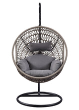 Load image into Gallery viewer, ACME Vinnie Patio Swing Chair with Stand, Fabric &amp; Rope (1Set/3Ctn) 45088
