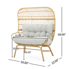 Load image into Gallery viewer, Palos - Outdoor Wicker Loveseat - Light Brown
