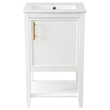 Load image into Gallery viewer, Modern Bathroom Vanity With Sink, Soft-Closing Door And Open Shelf
