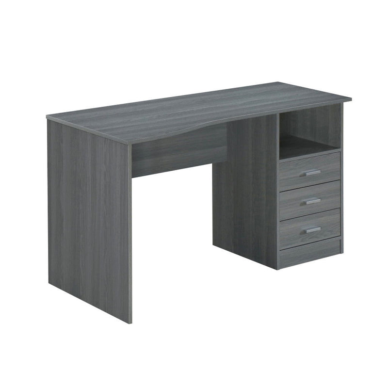 Pedestal Computer Desk With Three Drawers (723757) - Gray