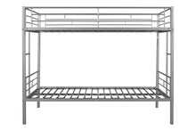 Load image into Gallery viewer, Metal Twin over Twin Bunk Bed/ Heavy-duty Sturdy Metal/ Noise Reduced Design/ Safety Guardrail/ 2 Side Ladders/ CPC Certified/ No Box Spring Needed
