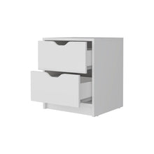 Load image into Gallery viewer, 19" Two Drawer Nightstand With Integrated Tech - White
