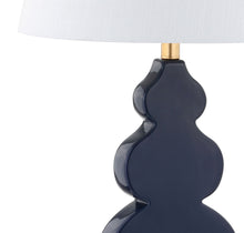 Load image into Gallery viewer, 29" Novelty Table Lamp With Drum Shade - Navy Blue
