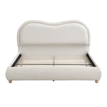Load image into Gallery viewer, Upholstered Platform Bed Frame With Curved Headboard

