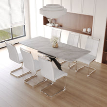 Load image into Gallery viewer, Modern Extendable Dining Table Set With Soft Padded Armless Chairs

