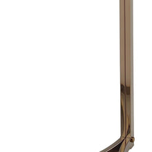 Load image into Gallery viewer, Stone And Metal Round Frame End Table - White / Champagne
