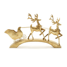 Load image into Gallery viewer, Deer Christmas Tabletop Sculpture (633862) - Gold
