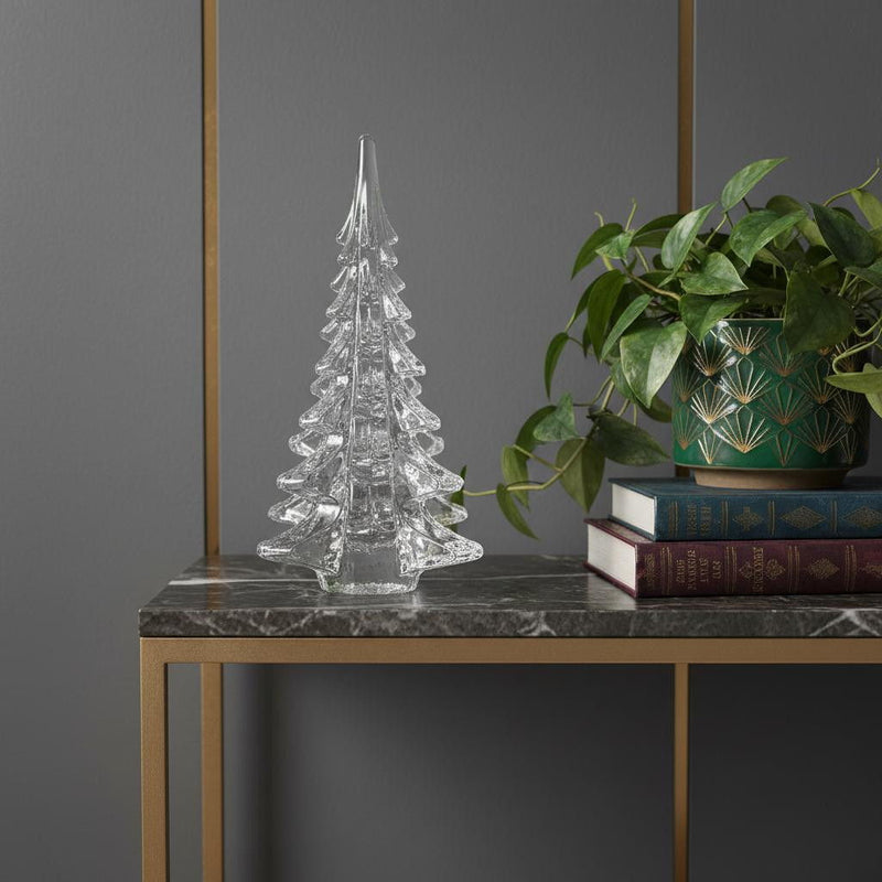 Mouth Blown Christmas Tree Sculpture (376078) - Clear