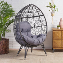Load image into Gallery viewer, Cosmos - Round Hammered Iron Teardrop Chair
