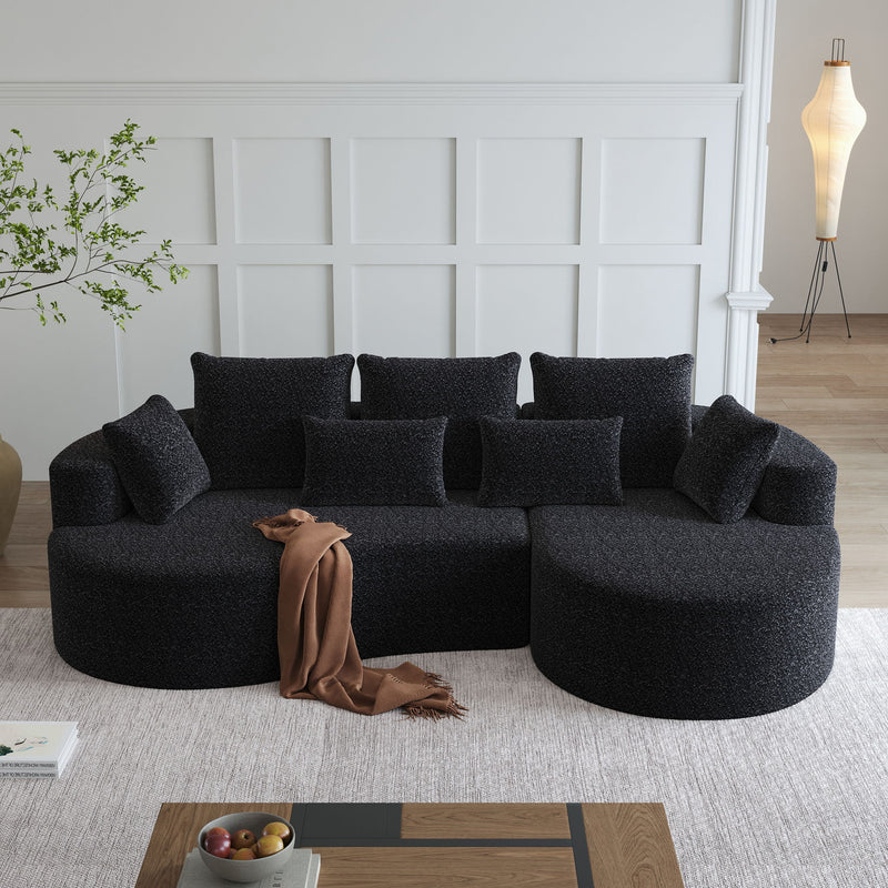 Curved Oversized Sectional Sofa With Extra Deep Seat