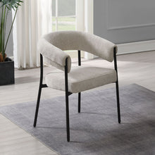 Load image into Gallery viewer, Jirina - Chenille Arm Chair (Set of 2) - Beige &amp; Black
