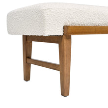 Load image into Gallery viewer, Billie - Modern Telephone Bench With Sliding Shelf - Ivory White
