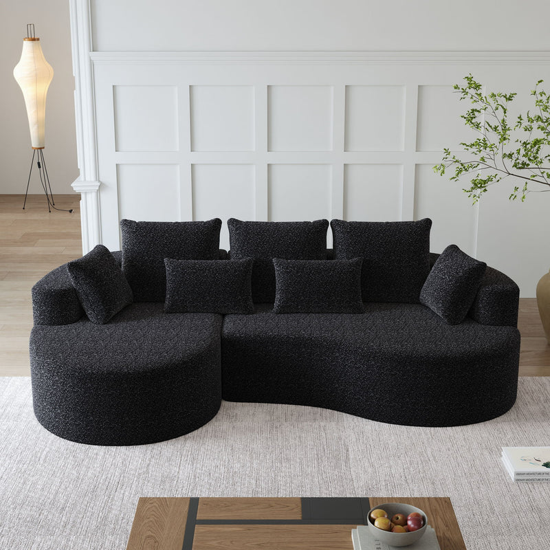 Curved Oversized Sectional Sofa With Extra Deep Seat