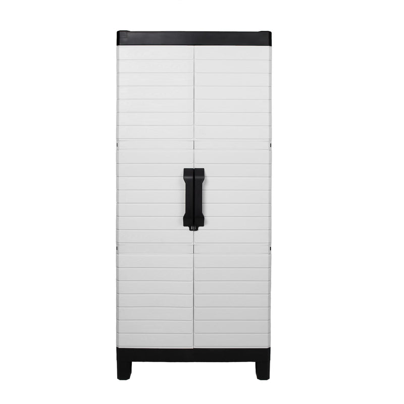Plastic Square Accent Cabinet With Two Doors (738476) - Gray