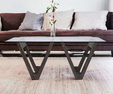 Load image into Gallery viewer, Glass Reclaimed Coffee Table - Brown
