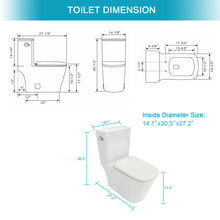 Load image into Gallery viewer, 1 Piece Toilet With Single Flush And Soft Closing Seat - White
