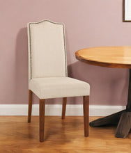 Load image into Gallery viewer, Upholstered In Linen Dining Parsons Chair - Cream

