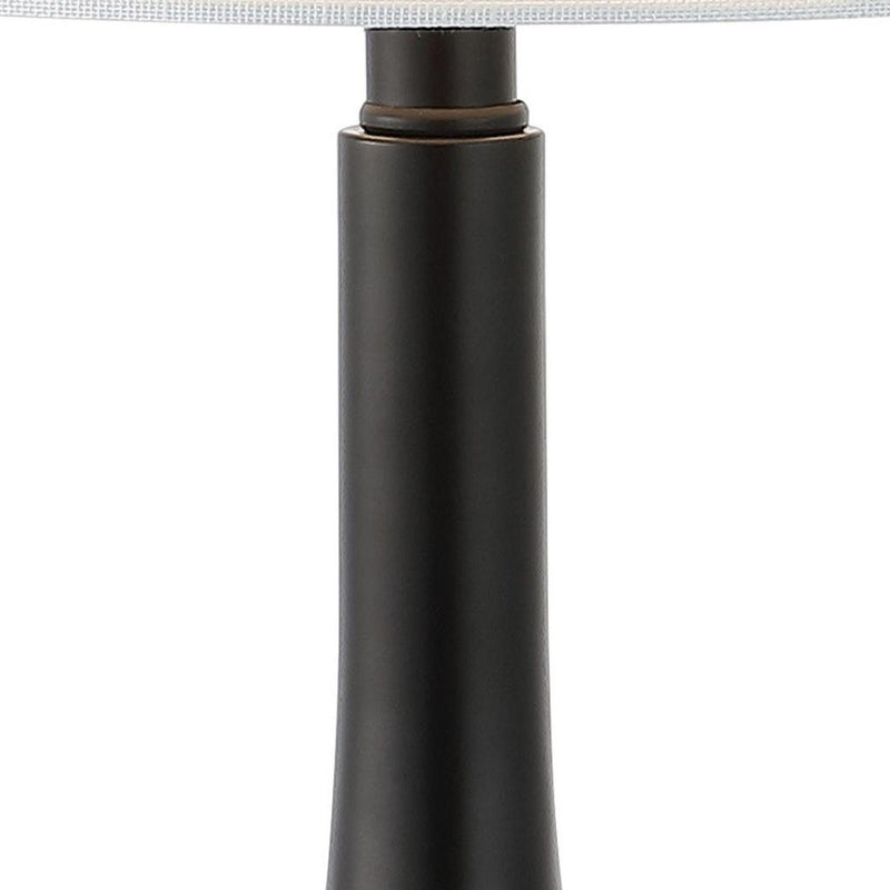 Gourd Table Lamps With Drum Shades (Set of 2) - Black