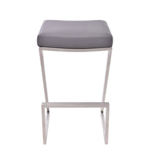 Load image into Gallery viewer, Iron Backless Counter Height Bar Chair - Gray / Silver
