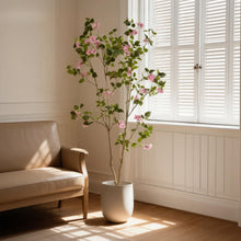 Load image into Gallery viewer, Artificial Bougainvillea Tree With Pot, Realistic Faux Flowering Plant Leaves And Blooms, Decor For Home Office - Green Leaves / Pink
