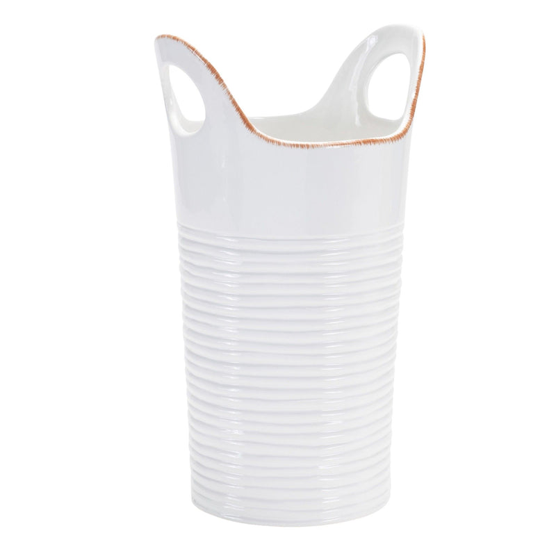 Round Table Vases (Set of 2) - White / White