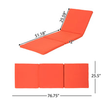 Load image into Gallery viewer, Waterproof Fabric Lounge Cushion With Rectangular Shape - Orange
