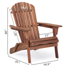 Load image into Gallery viewer, Lounge Patio Chair For Garden Outdoor Wooden Folding Adirondack Chair (Set of 2) Solid Cedar Wood Lounge Patio Chair For Garden
