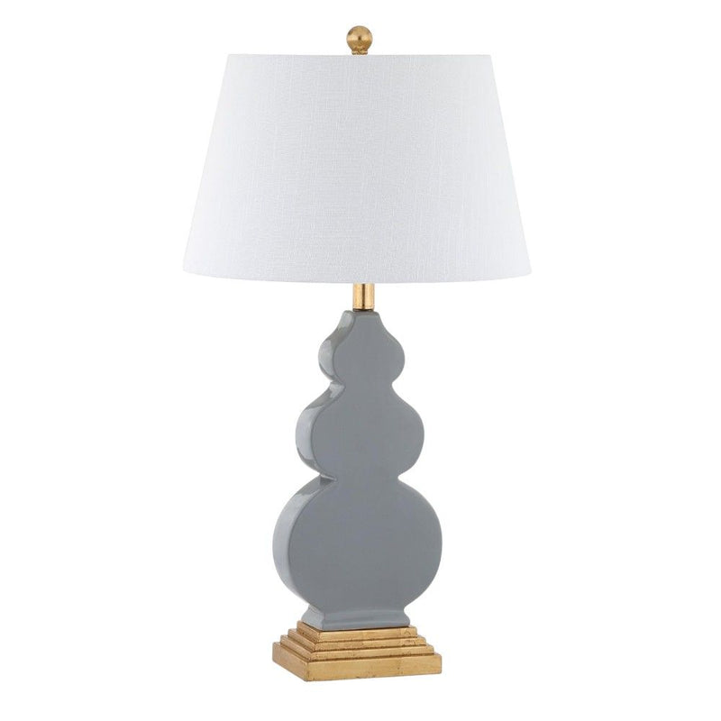 29" Novelty Table Lamp With Drum Shade - Gray