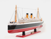 Load image into Gallery viewer, Hand Painted RMS Empress of Ireland Model Boat - Black / Red
