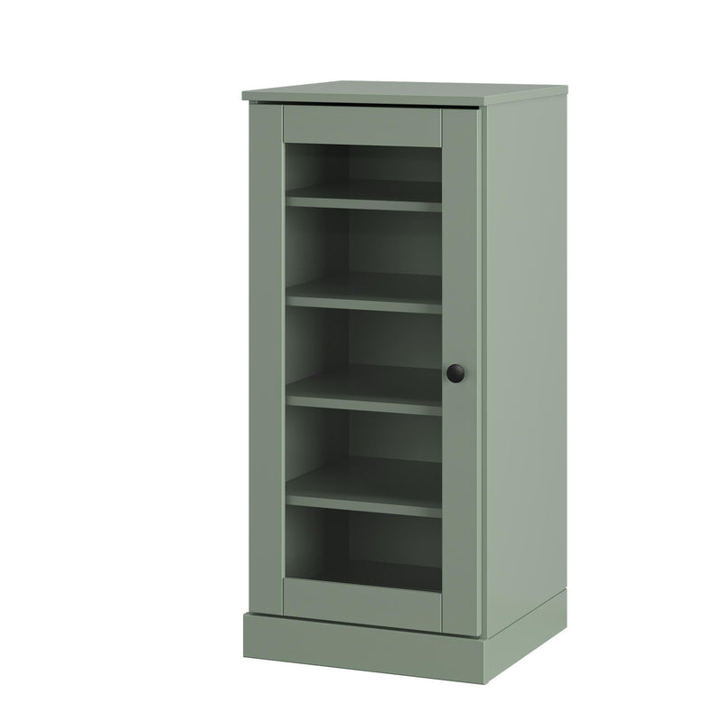 Ten Pair Solid Woodshoe Storage Cabinet (752253) - Sage