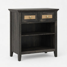 Load image into Gallery viewer, Storage Cabinet With 2 Drawers And 2 Shelves - Coffee
