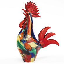 Load image into Gallery viewer, Murano Rooster Figurine Tabletop Sculpture - Red
