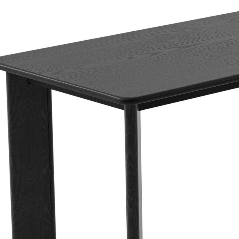 78" Solid Wood Oval Dining Table - Black