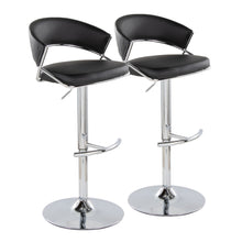Load image into Gallery viewer, Jie - Contemporary Adjustable Barstool With Swivel &amp; Rounded T Footrest (Set of 2)
