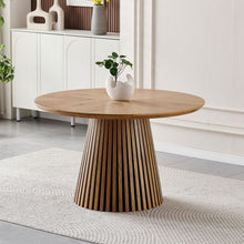 Load image into Gallery viewer, Round Dining Table For Dining Room - Natural Wood
