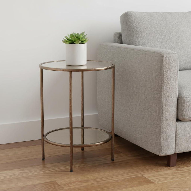 22" Pedestal End Table - Bronze