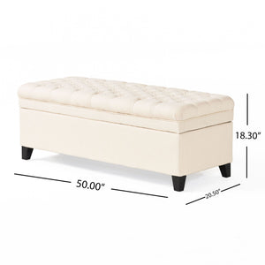 Juliana - Storage Ottoman With Birch Legs