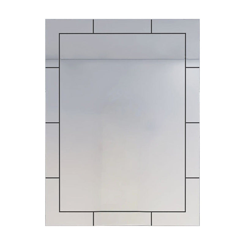 28" Wall Mounted Frameless Bathroom Vanity Mirror - Gray