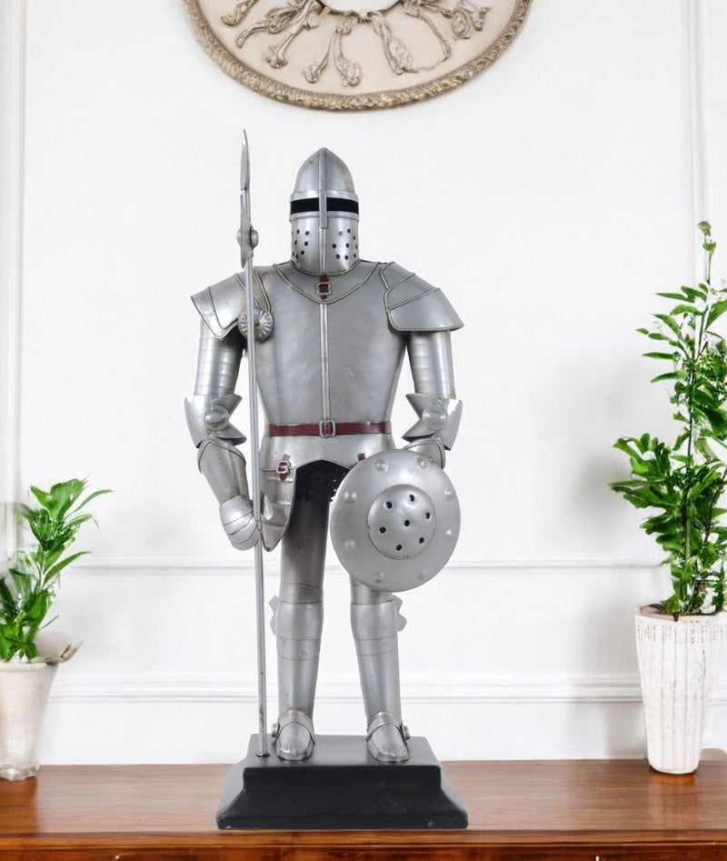 Hand Painted Figurine Tabletop Sculpture - Silver