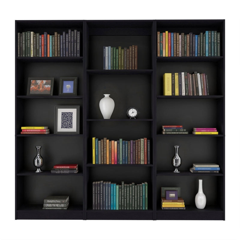 Four Tier Bookcases (Set of 3) - Black