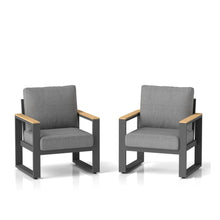 Load image into Gallery viewer, All-Weather Patio Armchairs With Thick Cushions (Set of 2)
