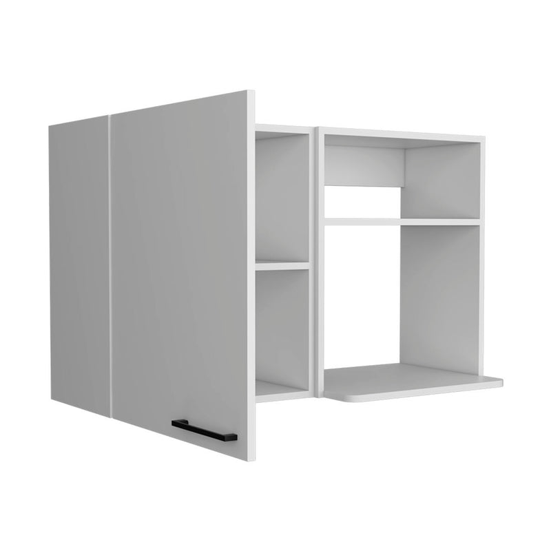 39" Wood Wall Mounted Accent Cabinet With Single Door - White