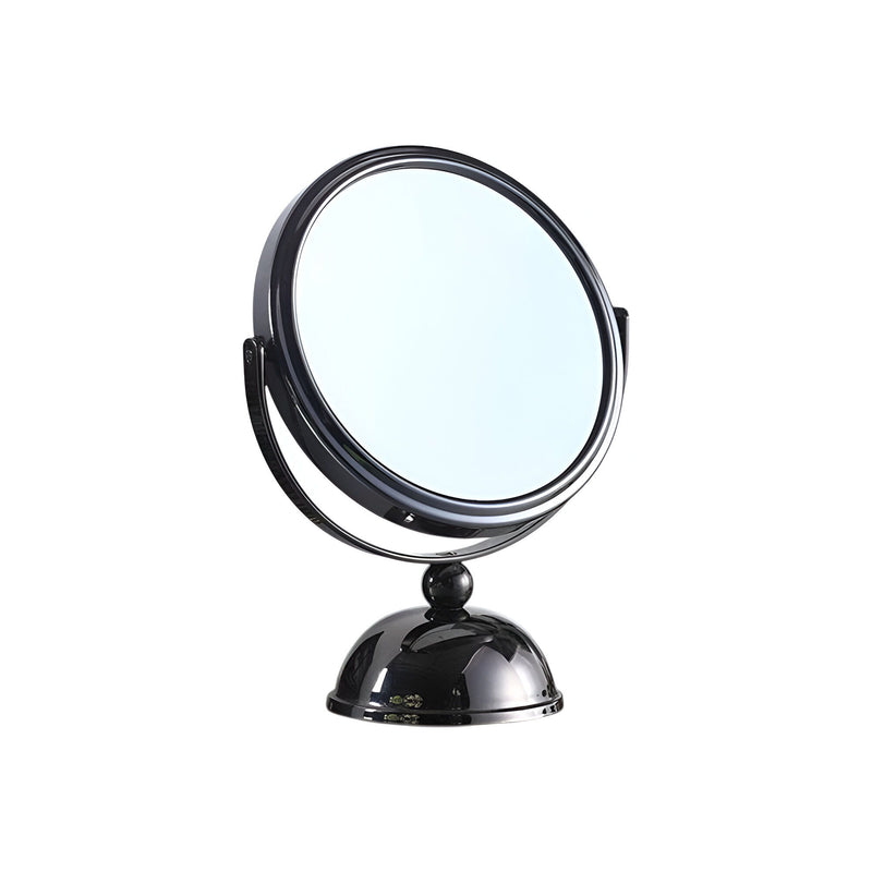 9" Round Framed Makeup Shaving Tabletop Mirror - Black