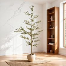 Load image into Gallery viewer, 7Ft Artificial Olive Tree With Pot, Realistic Tall Fake Plant For Indoor Decoration - Green Leaves
