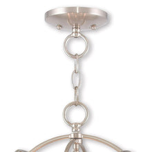 Load image into Gallery viewer, 14" Three-Light Dimmable Chandelier With Shades - Nickel

