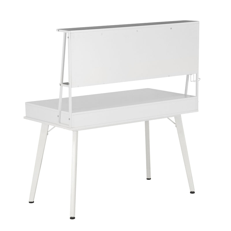 Stainless Computer Desk - White