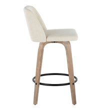 Load image into Gallery viewer, Toriano - Contemporary Fixed Height Counter Stool Swivel &amp; Round Footrest (Set of 2)
