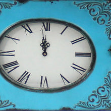 Load image into Gallery viewer, Vintage Metal Clock Base Table Lamp - Blue
