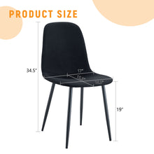 Load image into Gallery viewer, Modern Medieval Style Cushioned Side Chairs Set With Metal Legs For Kitchens
